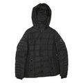 NAUTICA Womens Black Quilted Jacket S Polyester Blend Hooded Zip Up