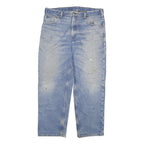 CARHARTT Mens Jeans Blue Relaxed Straight Denim Medium W38 L30 Workwear Zip