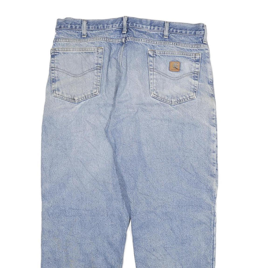 CARHARTT Mens Jeans Blue Relaxed Straight Denim Medium W38 L30 Workwear Zip