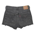 LEVI'S Womens Black Denim Cut-Off Shorts S W26 Casual Summer Style