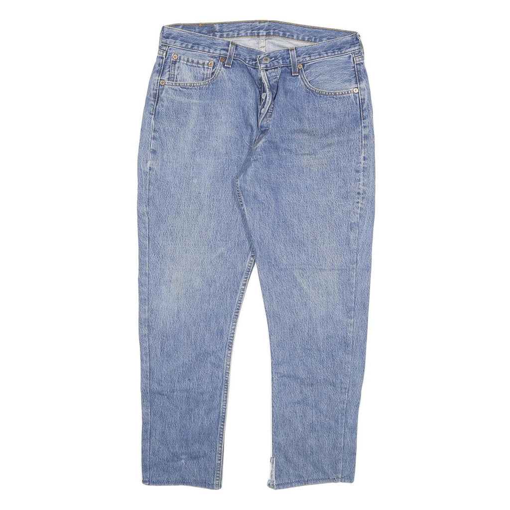 LEVI'S Mens Slim Blue Denim Light W32 L27 Jeans Button Closure