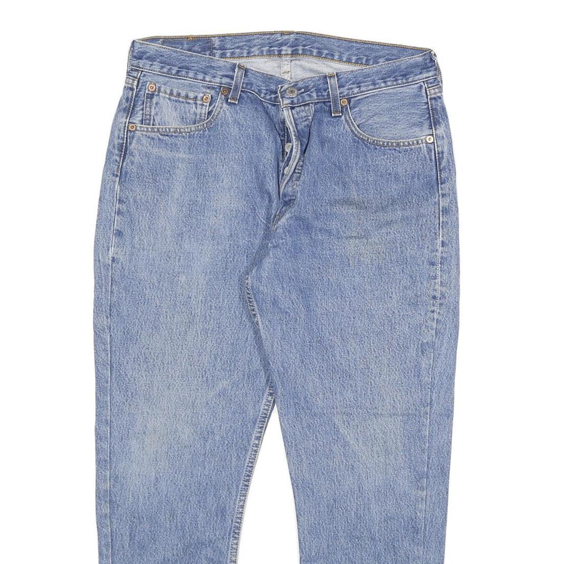 LEVI'S Mens Slim Blue Denim Light W32 L27 Jeans Button Closure