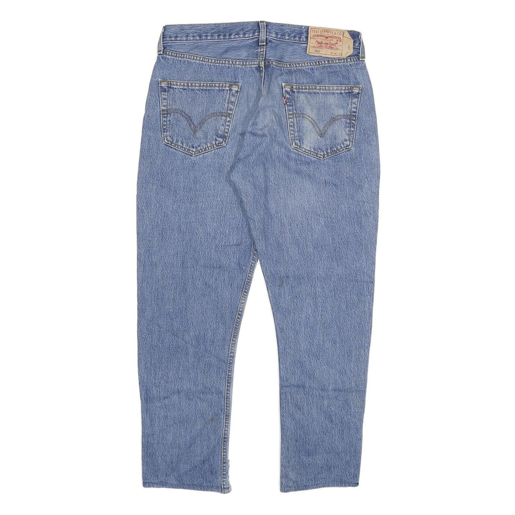 LEVI'S Mens Slim Blue Denim Light W32 L27 Jeans Button Closure