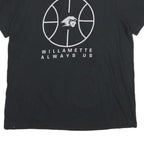 NIKE Mens Black Graphic T-Shirt L Short Sleeve Crew Neck Willamette Print
