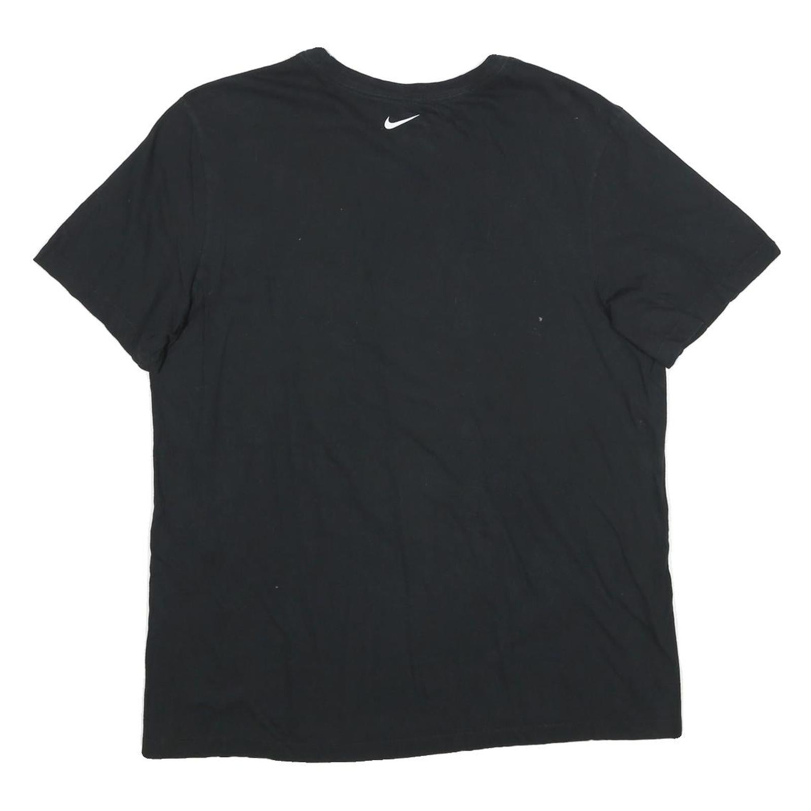 NIKE Mens Black Graphic T-Shirt L Short Sleeve Crew Neck Willamette Print