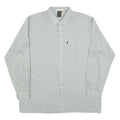 TORERO Mens Grey Plain Long Sleeve Shirt L Button Collar Polyester Blend Formal