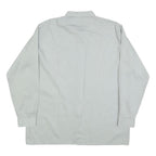 TORERO Mens Grey Plain Long Sleeve Shirt L Button Collar Polyester Blend Formal