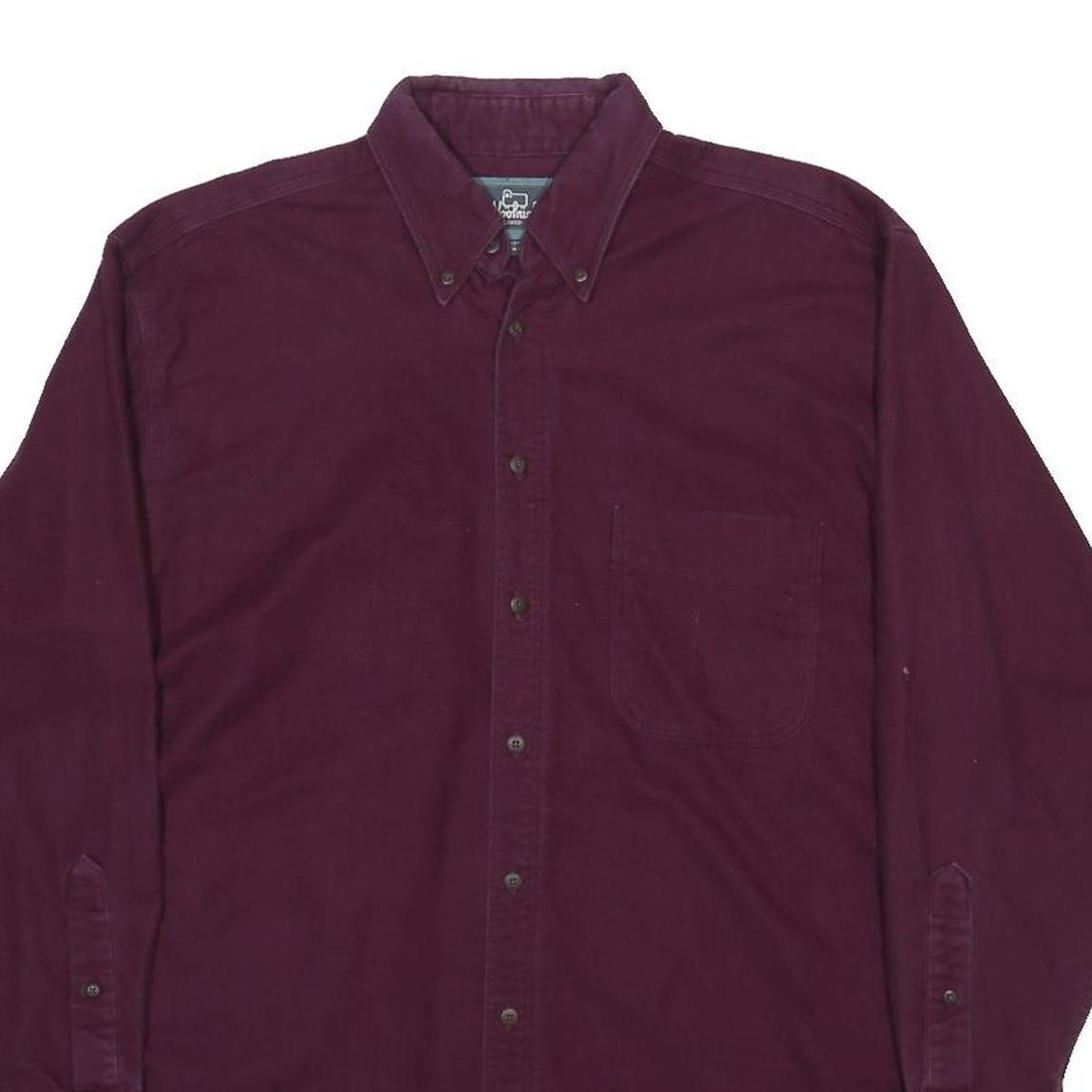 WOOLRICH Mens Maroon Shirt M Cotton Button-Down Long Sleeve Casual Classic