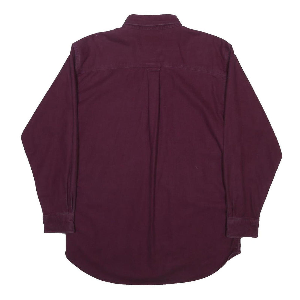 WOOLRICH Mens Maroon Shirt M Cotton Button-Down Long Sleeve Casual Classic
