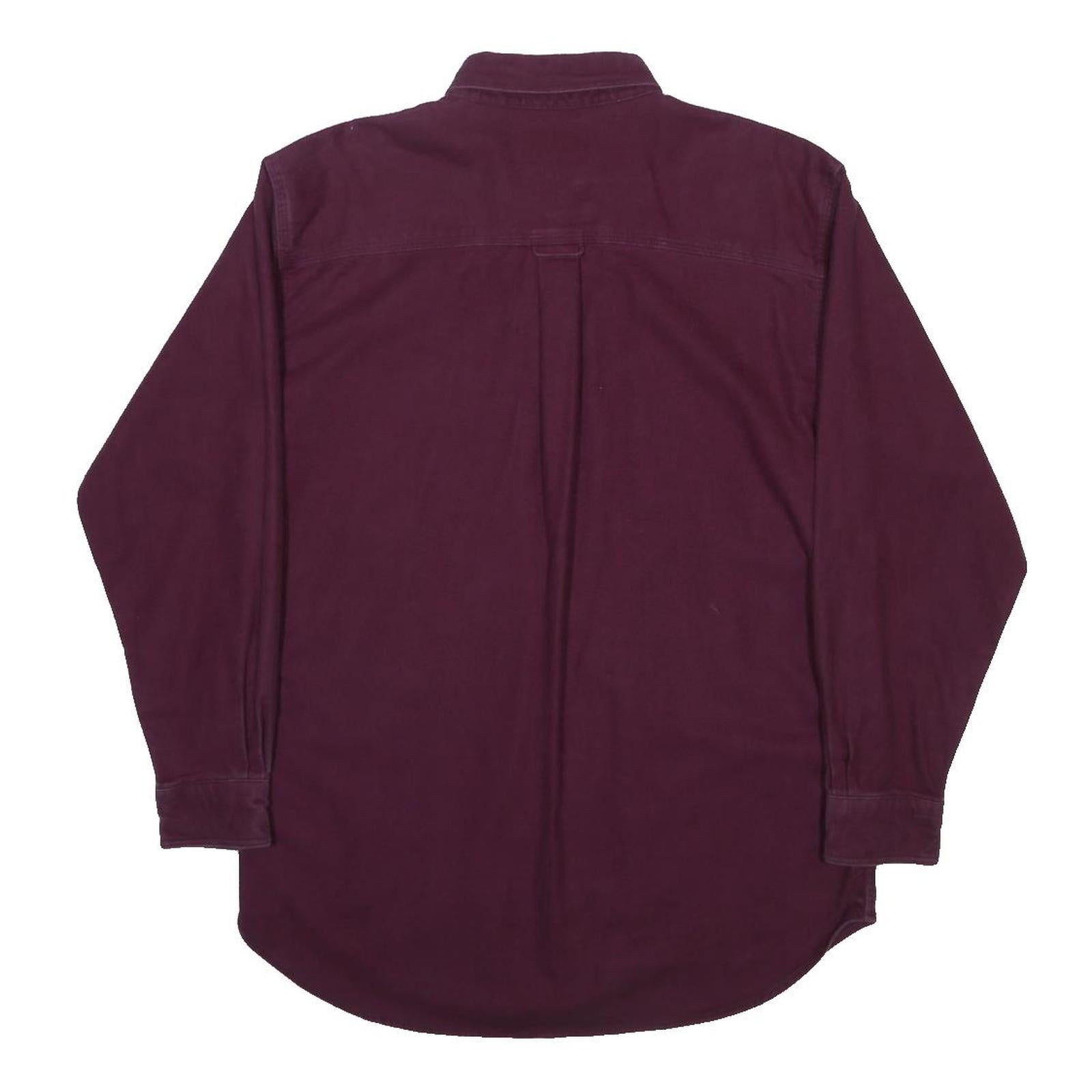 WOOLRICH Mens Maroon Shirt M Cotton Button-Down Long Sleeve Casual Classic