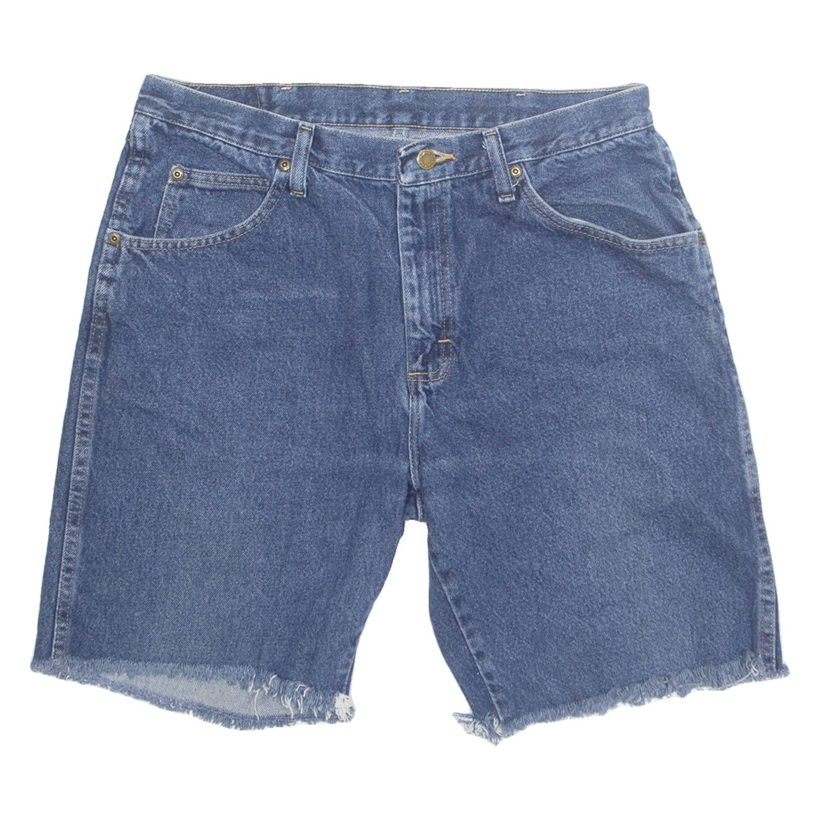 WRANGLER Cut Off Mens Denim Shorts Blue M W34