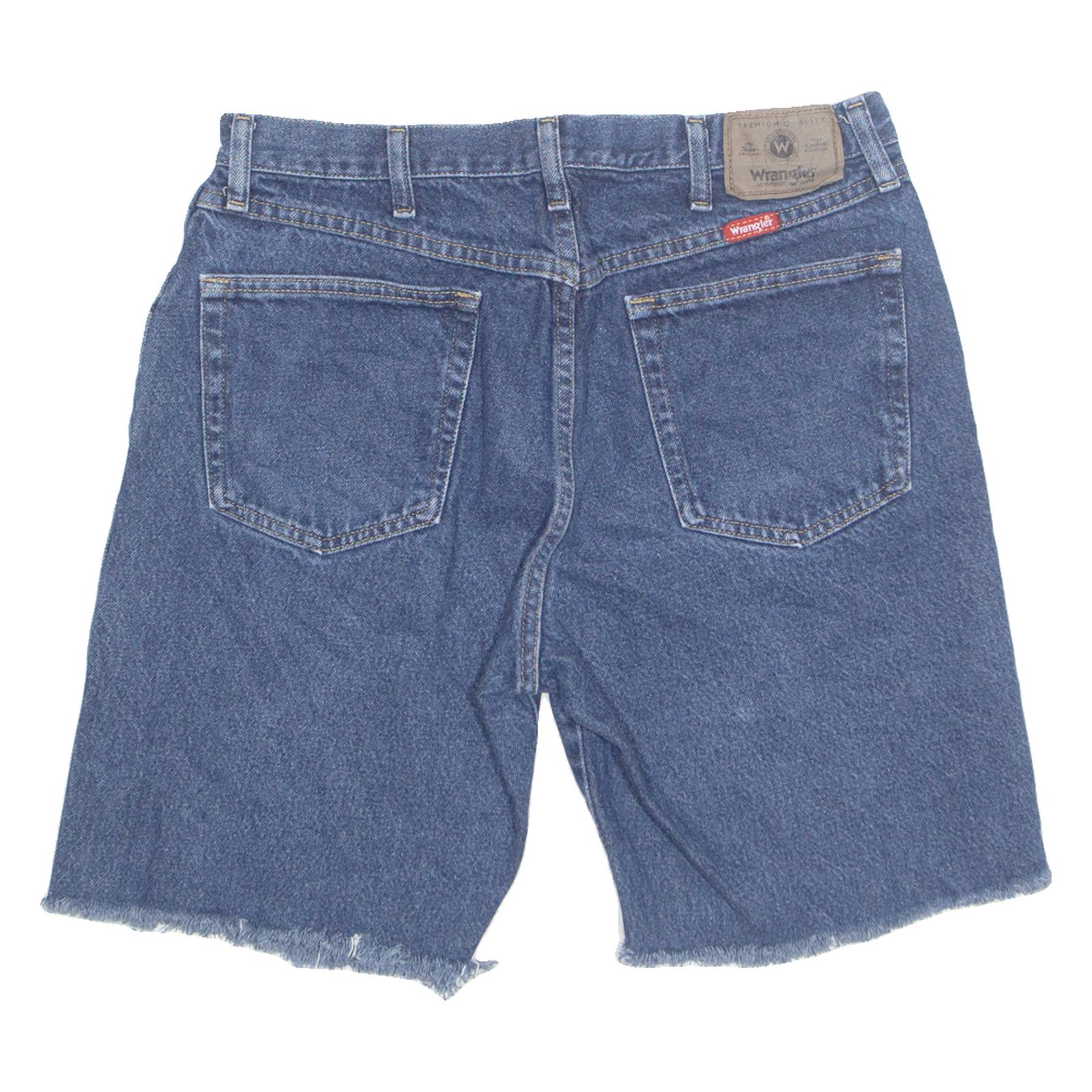 WRANGLER Cut Off Mens Denim Shorts Blue M W34