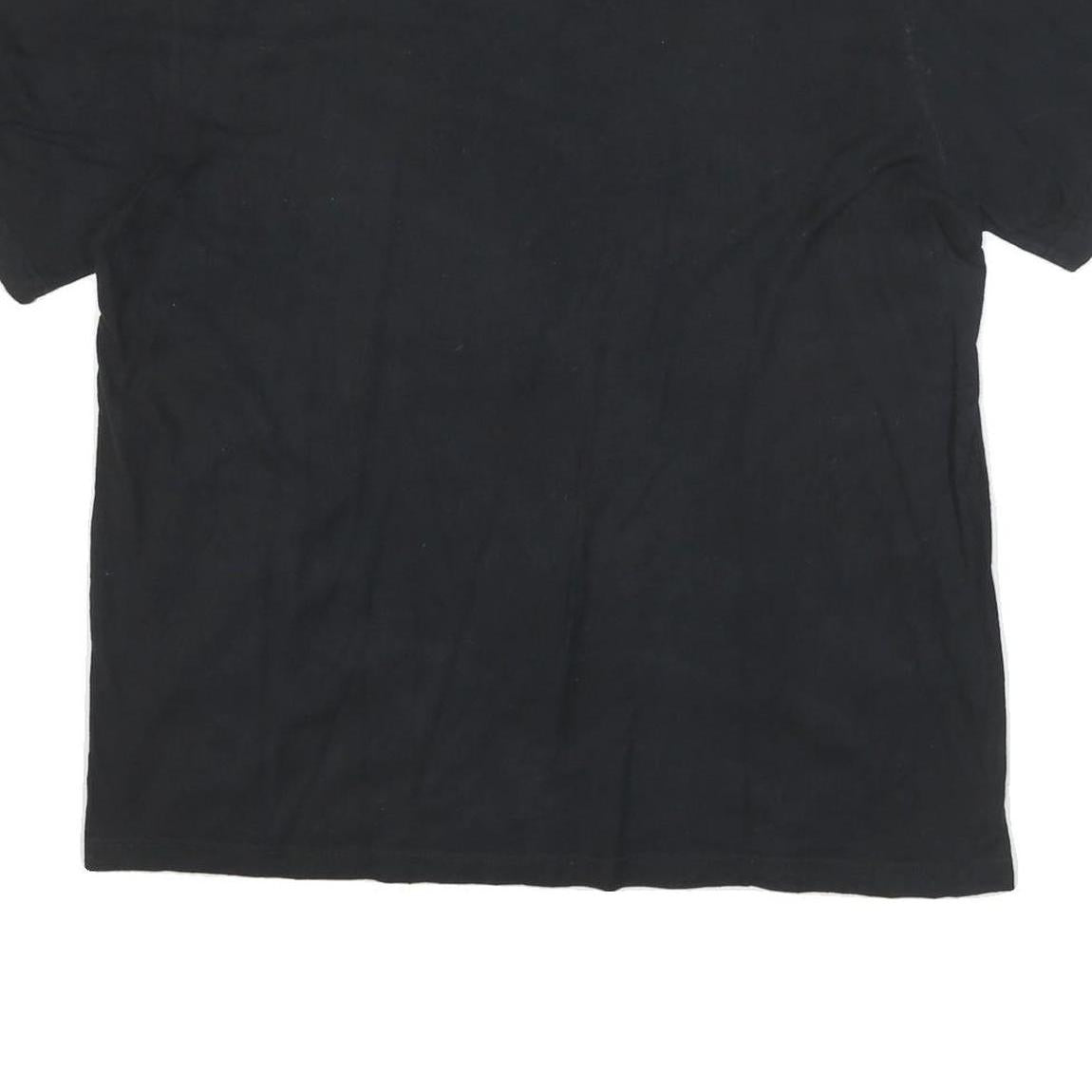 AIR JORDAN Mens Black Graphic Print XL Short Sleeve Crew Neck Cotton Blend