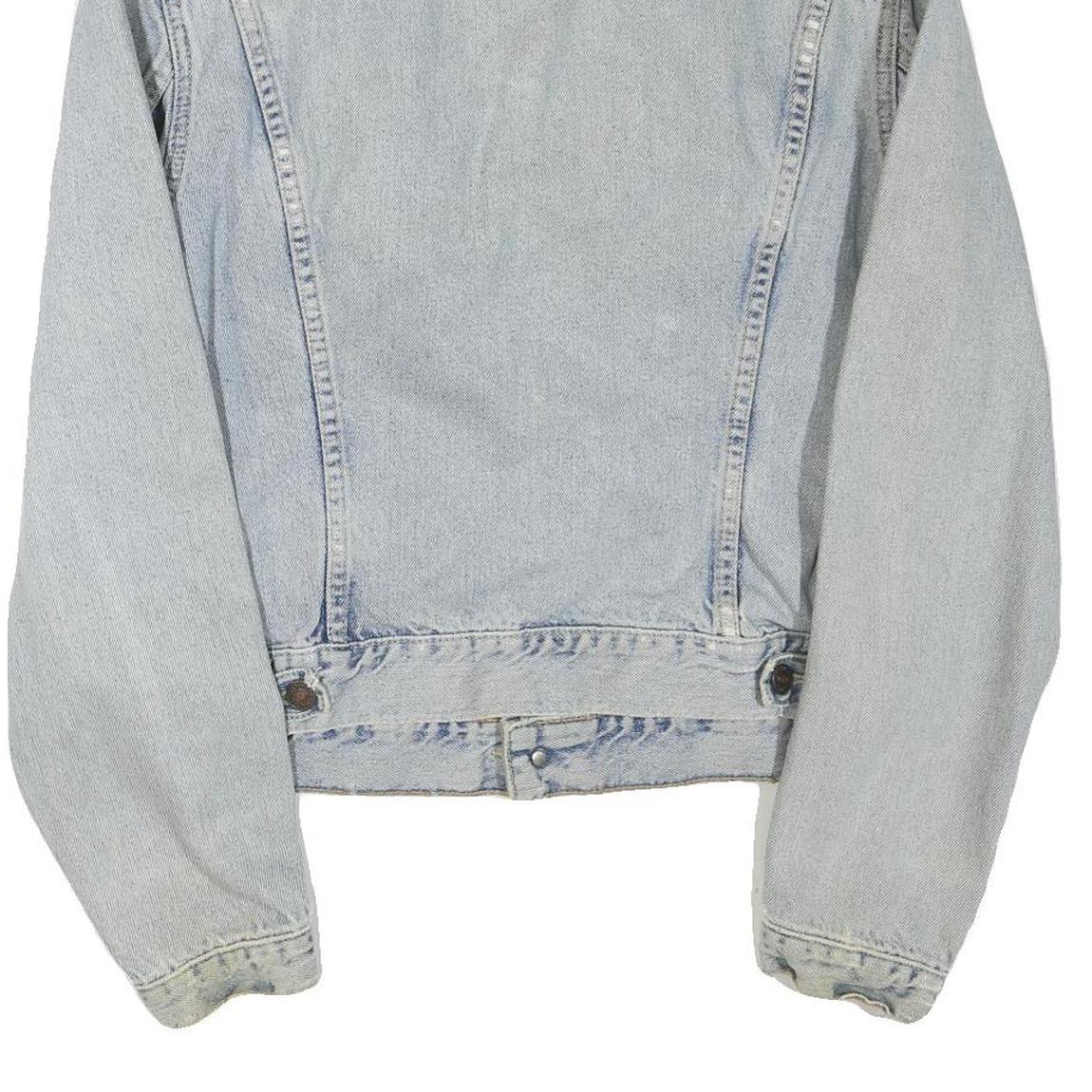 LEVI'S Mens Blue Denim Jacket S Cotton Blend Button Closure Classic Fit