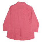 TEDDYS Womens Pink Cotton Shirt L Long Sleeve Button Front Casual