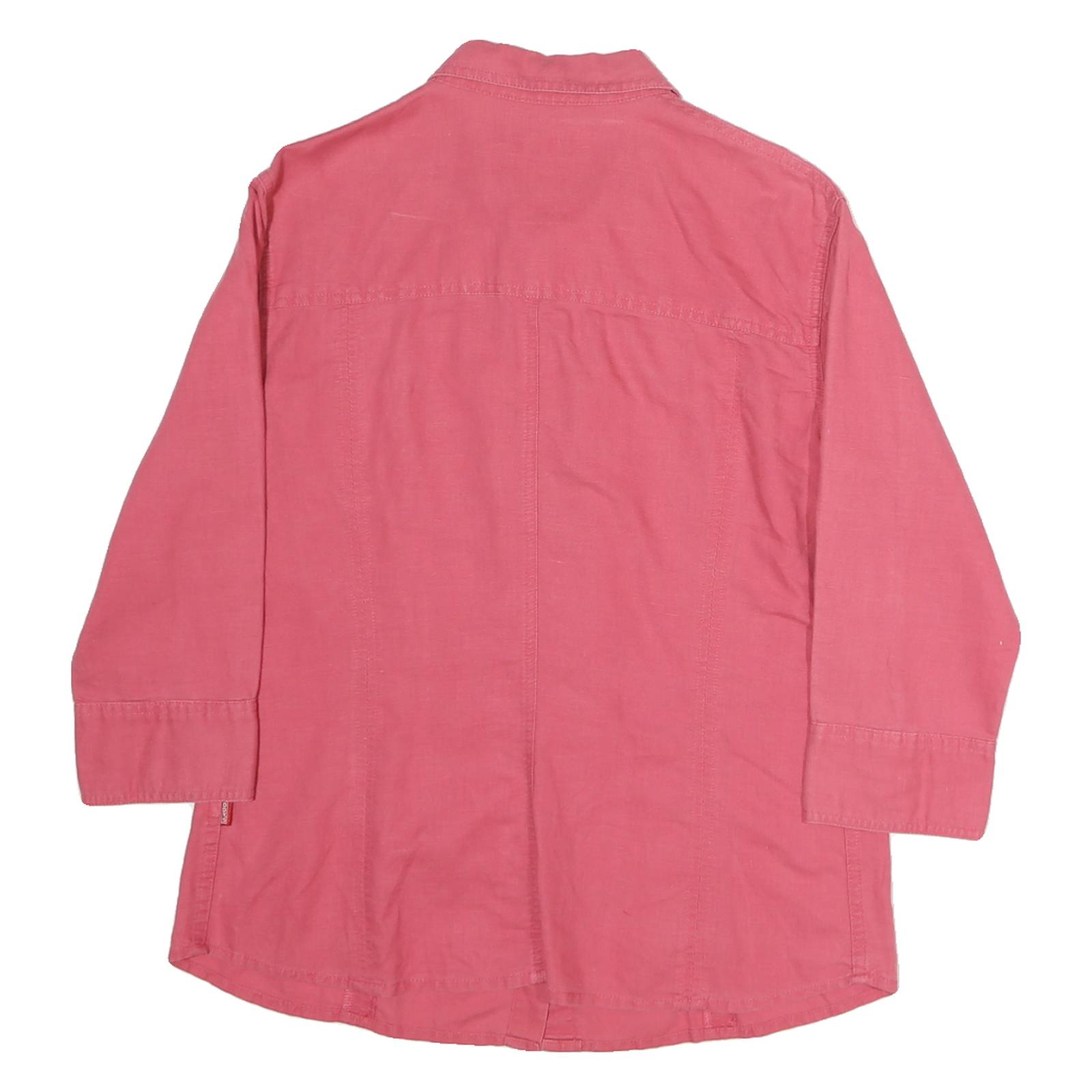 TEDDYS Womens Pink Cotton Shirt L Long Sleeve Button Front Casual