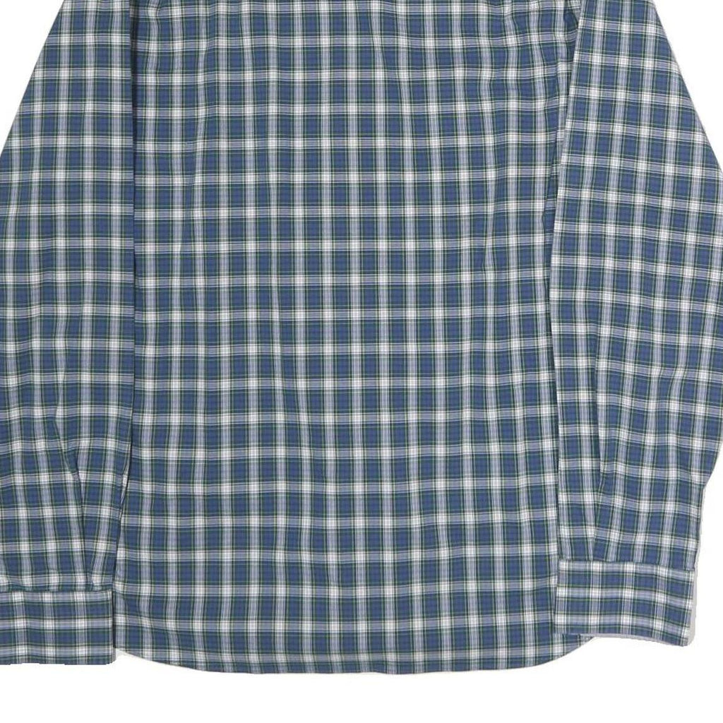 NAUTICA Mens Blue & Green Checked Cotton Shirt XL Classic Long Sleeve