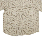 OUTDOOR LIFE Mens Beige Fish Pattern Short Sleeve Cotton Shirt XL Casual