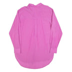 BODEN Womens Pink Cotton Blend Shirt Dress Long Sleeve Knee Length UK 12 Button