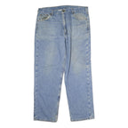 CARHARTT Mens Relaxed Light Blue Denim Jeans W40 L32 Casual Workwear Zip Closure