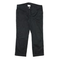 AUSTRALIAN Womens Black Cotton Blend Regular Straight Leg Trousers W33 L25