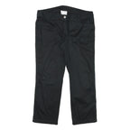 AUSTRALIAN Womens Black Cotton Blend Regular Straight Leg Trousers W33 L25