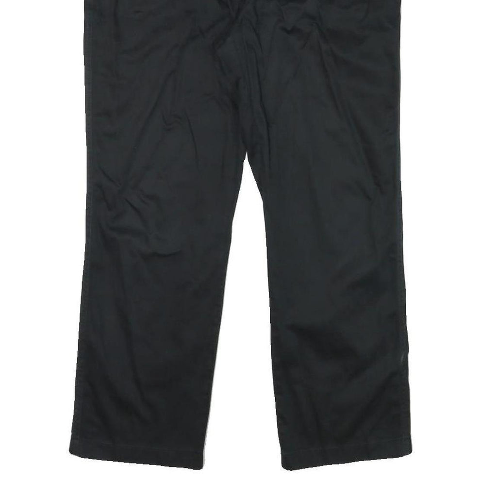 AUSTRALIAN Womens Black Cotton Blend Regular Straight Leg Trousers W33 L25