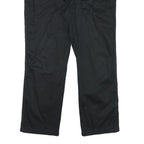AUSTRALIAN Womens Black Cotton Blend Regular Straight Leg Trousers W33 L25