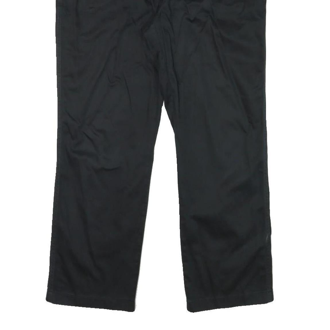 AUSTRALIAN Womens Black Cotton Blend Regular Straight Leg Trousers W33 L25