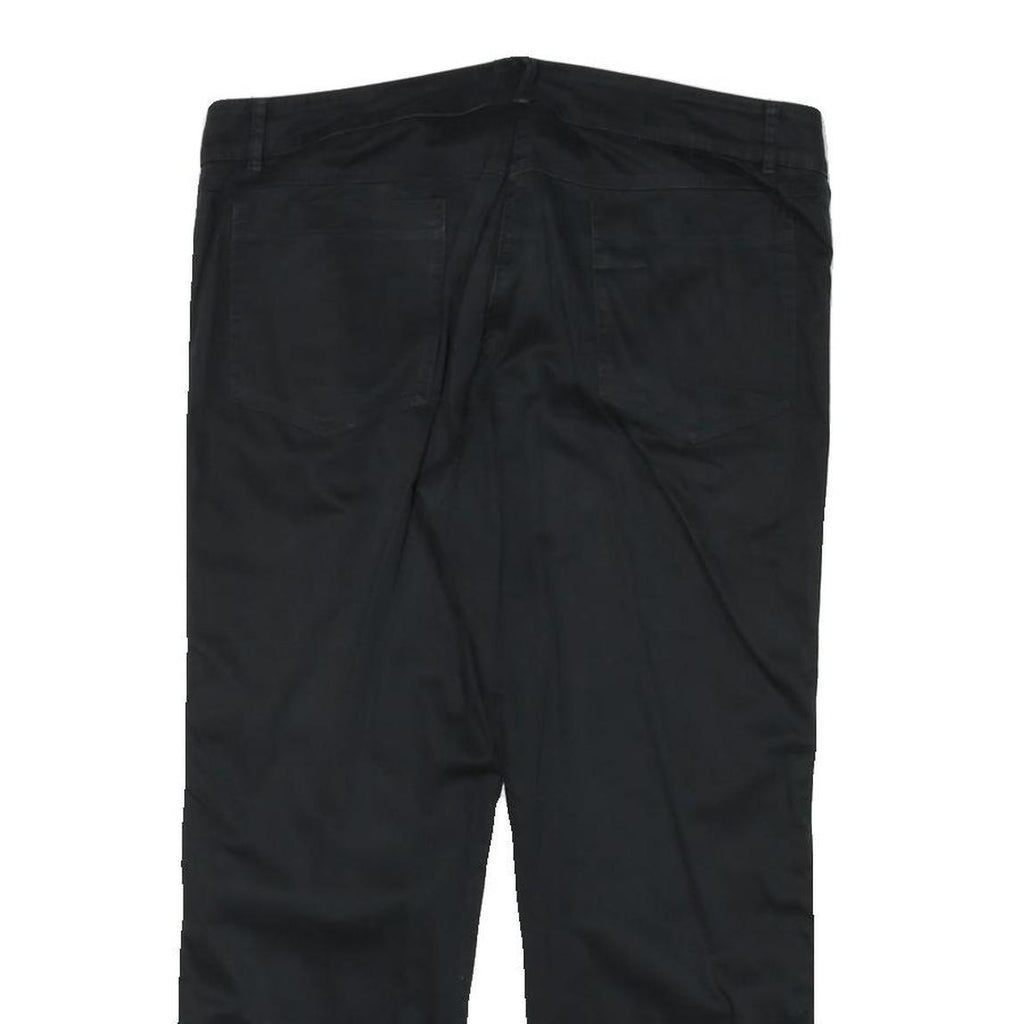 AUSTRALIAN Womens Black Cotton Blend Regular Straight Leg Trousers W33 L25