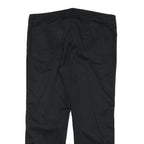 AUSTRALIAN Womens Black Cotton Blend Regular Straight Leg Trousers W33 L25