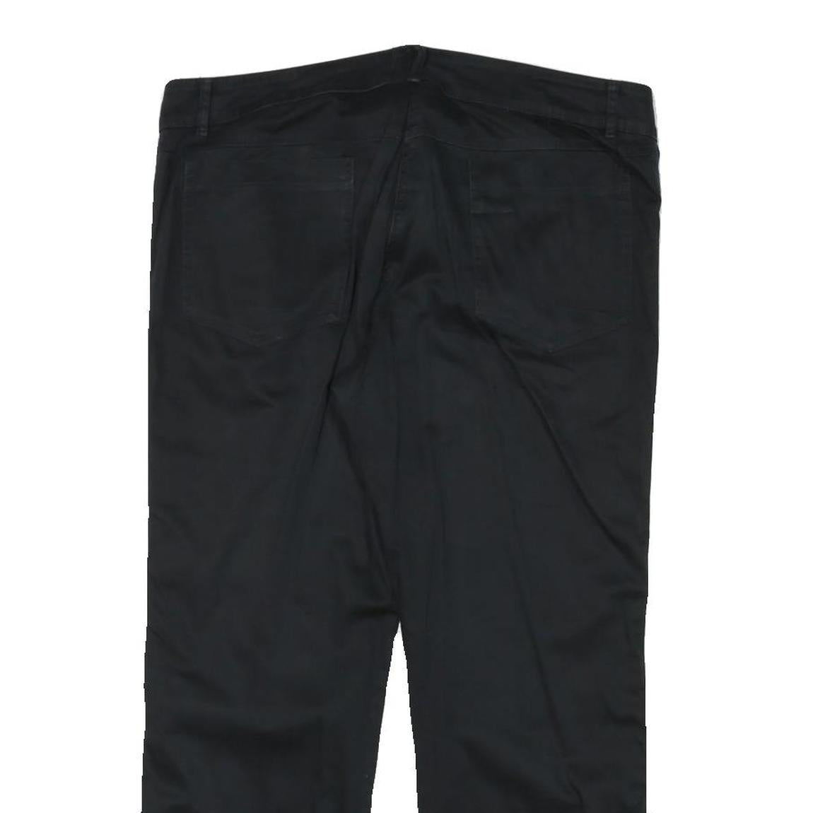 AUSTRALIAN Womens Black Cotton Blend Regular Straight Leg Trousers W33 L25