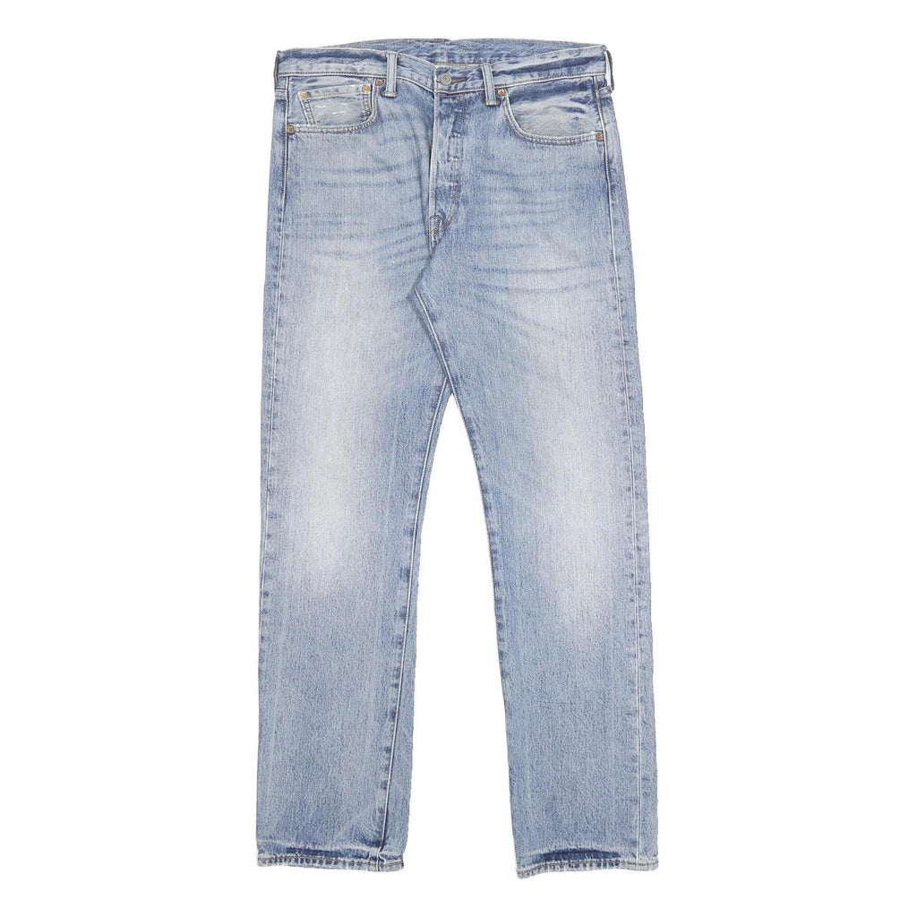 LEVI'S 501 Mens Jeans Blue Regular Straight Denim Medium W33 L32 Classic Style