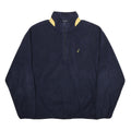 NAUTICA Mens Navy & Yellow Plain Pullover Jumper Crew Neck Basic Knit XL Casual