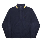 NAUTICA Mens Navy & Yellow Plain Pullover Jumper Crew Neck Basic Knit XL Casual