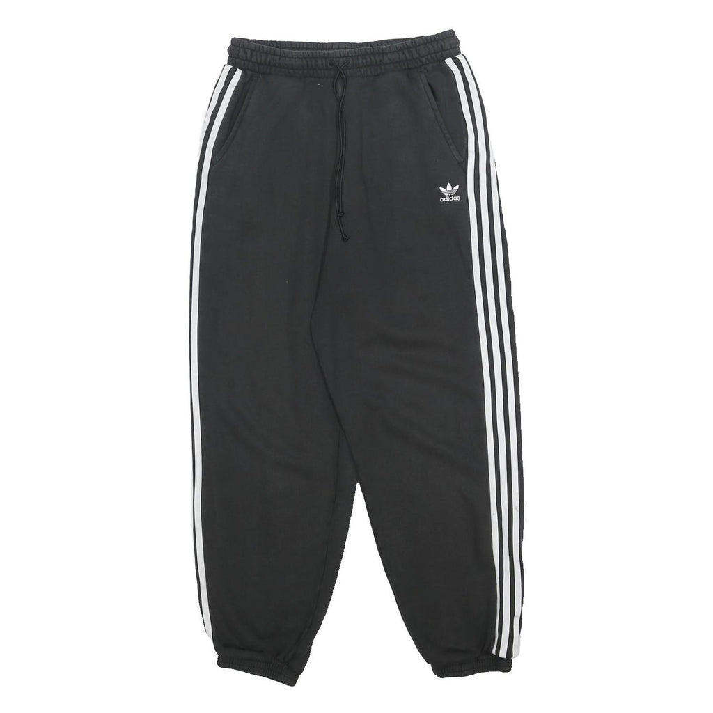 ADIDAS Womens Joggers Black & White Slim Tapered UK 16 W28 L26 Casual Sportswear