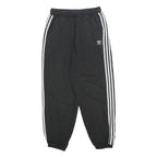 ADIDAS Womens Joggers Black & White Slim Tapered UK 16 W28 L26 Casual Sportswear