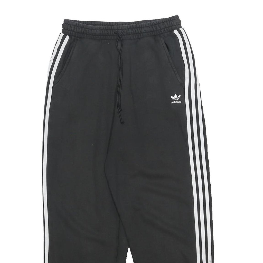 ADIDAS Womens Joggers Black & White Slim Tapered UK 16 W28 L26 Casual Sportswear