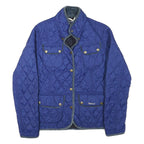 BARBOUR Womens Blue Quilted Jacket XS Polyester Blend Button Closure Classic