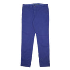 TOMMY HILFIGER Mens Cotton Blend Blue Slim Straight Trousers W34 L32 Classic Zip