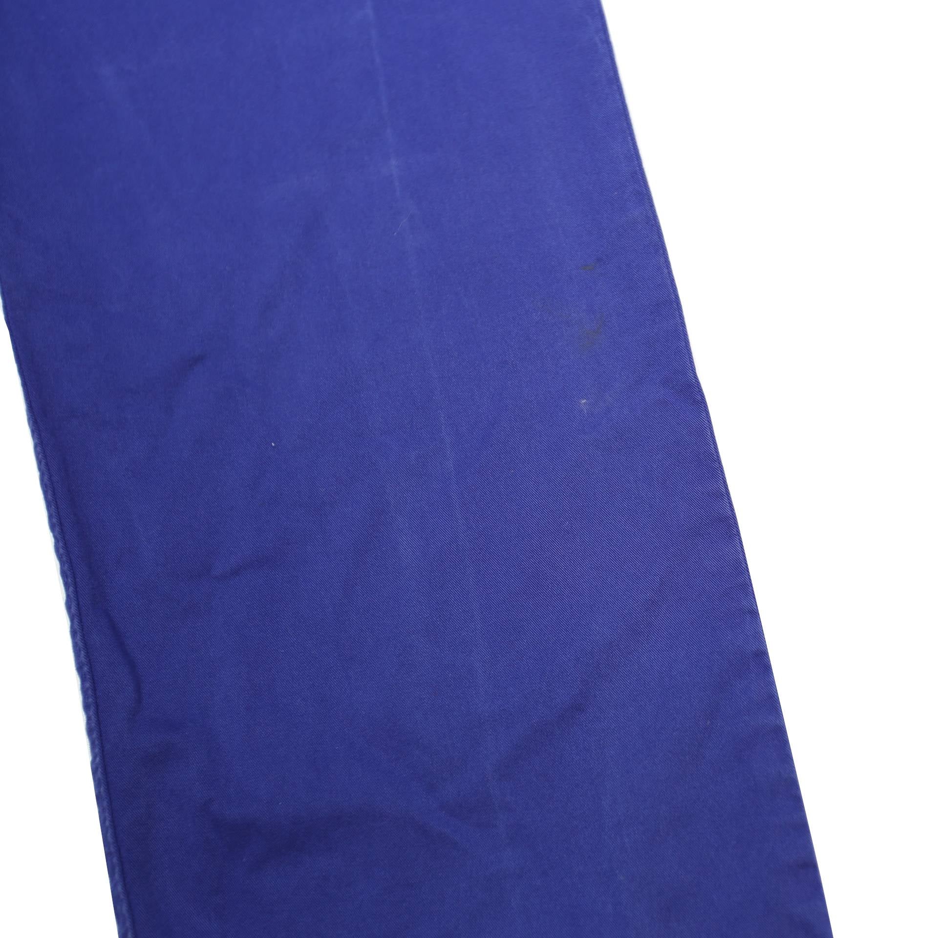TOMMY HILFIGER Mens Cotton Blend Blue Slim Straight Trousers W34 L32 Classic Zip