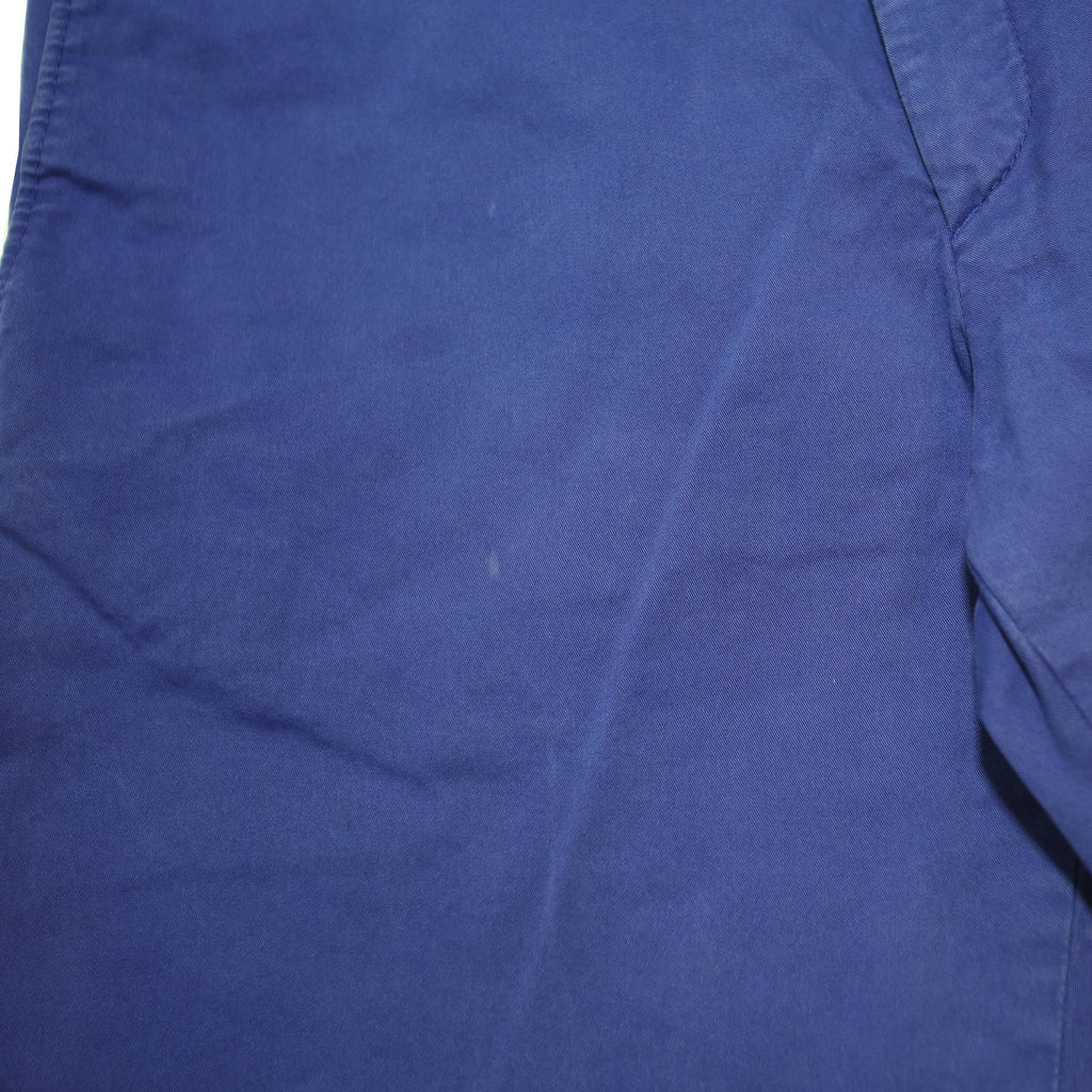TOMMY HILFIGER Mens Cotton Blend Blue Slim Straight Trousers W34 L32 Classic Zip