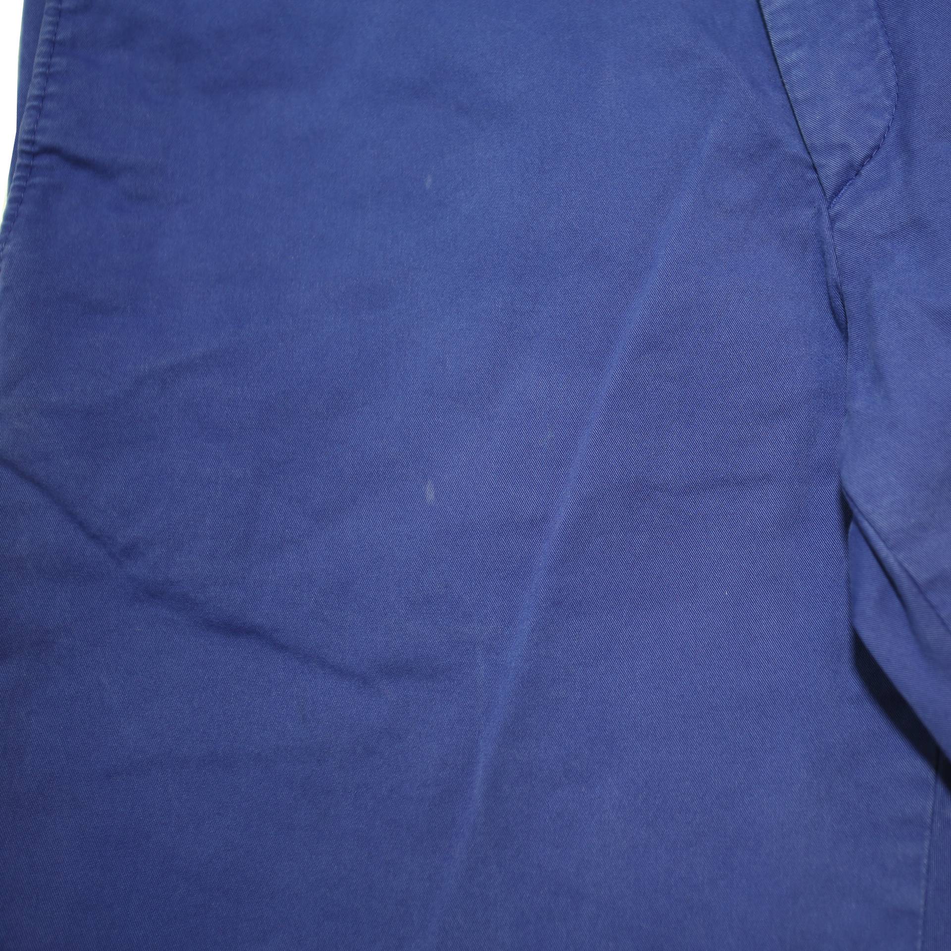 TOMMY HILFIGER Mens Cotton Blend Blue Slim Straight Trousers W34 L32 Classic Zip