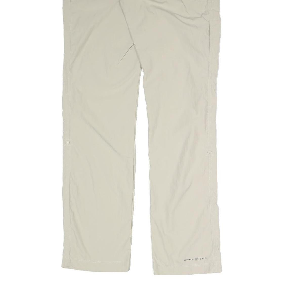 COLUMBIA Womens Beige Polyester Blend Regular Straight Trousers W30 L32 Outdoor