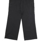 DICKIES Mens Black Polyester Blend Regular Cargo Trousers W34 L32 Workwear