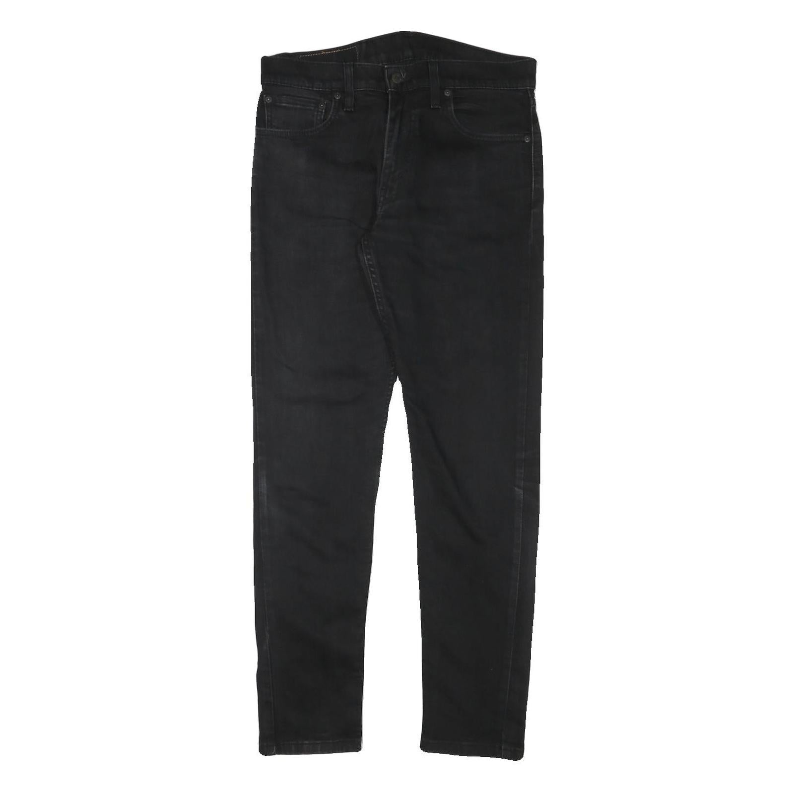 LEVI'S Mens Slim Black Jeans Denim W31 L29 Zip Classic Fit Stylish