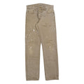 CARHARTT Mens Slim Beige Denim Jeans W29 L32 Paint Splattered Workwear
