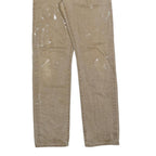 CARHARTT Mens Slim Beige Denim Jeans W29 L32 Paint Splattered Workwear