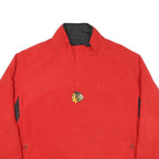 Mens Red & Black Pullover Native American Head Embroidered Crew Neck Basic Knit