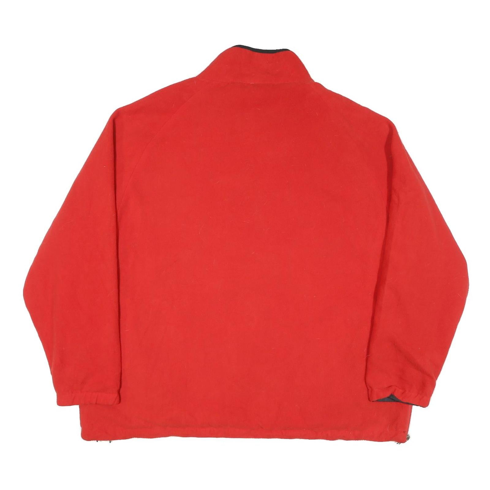 Mens Red & Black Pullover Native American Head Embroidered Crew Neck Basic Knit